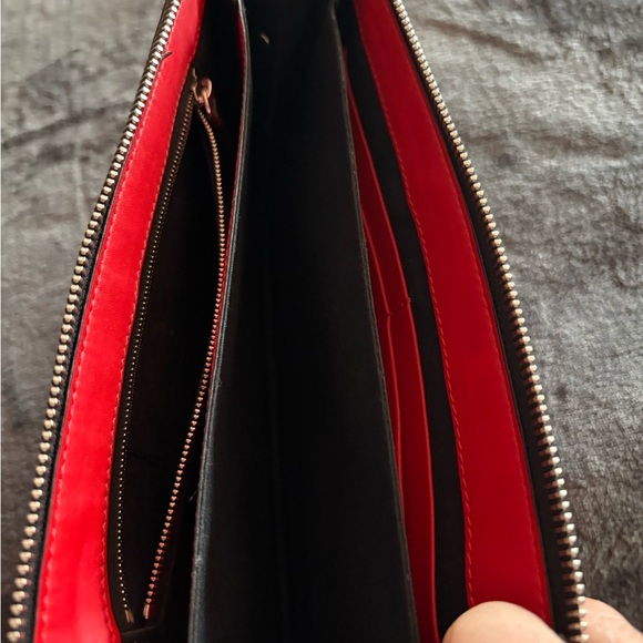 Fendi Monster Red and Black Zippered Clutch - Picture 8 of 13